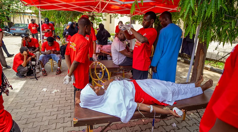 Exchange blood transfusion preparation