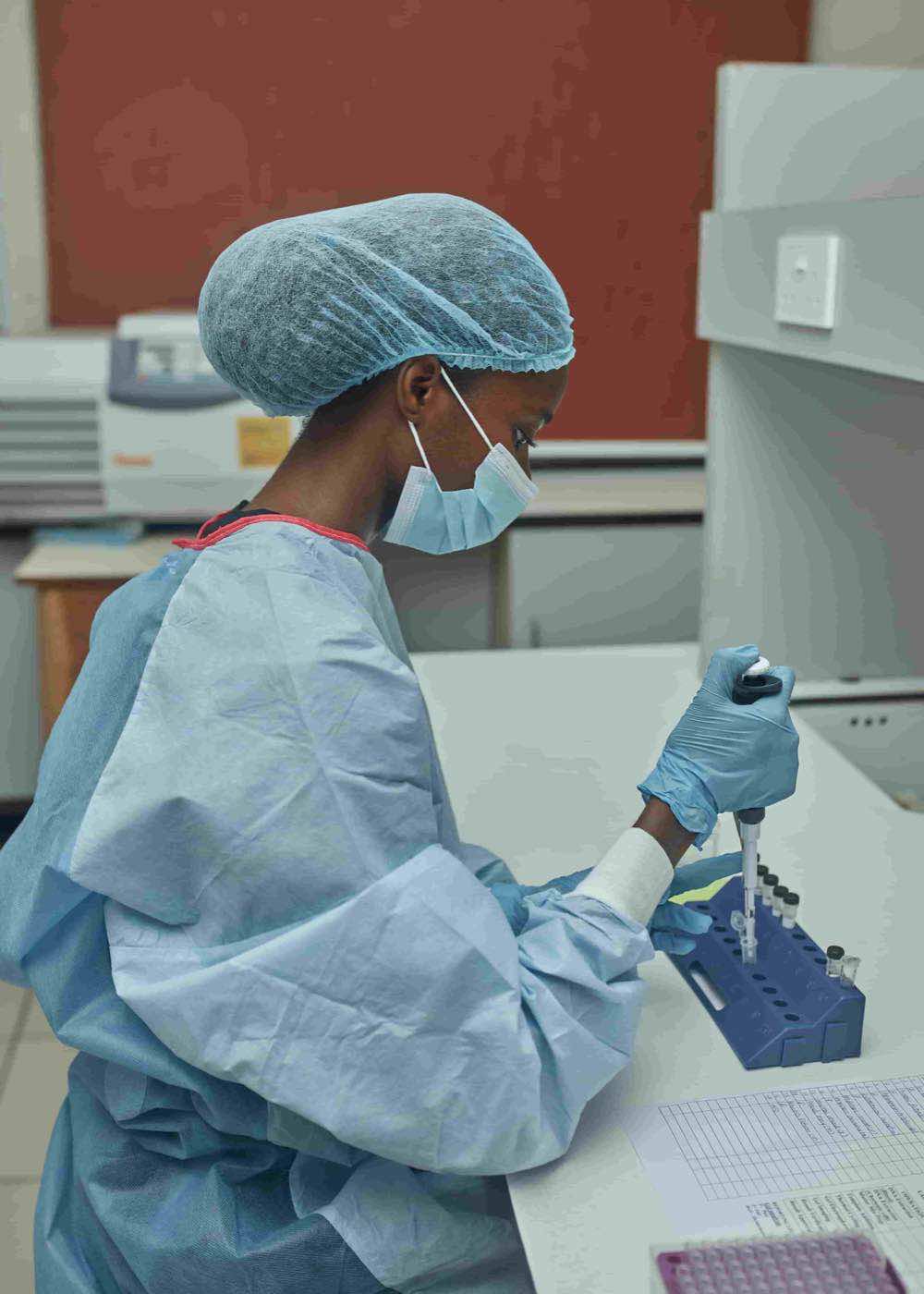 Research scientist conducting genomic sample preparation.